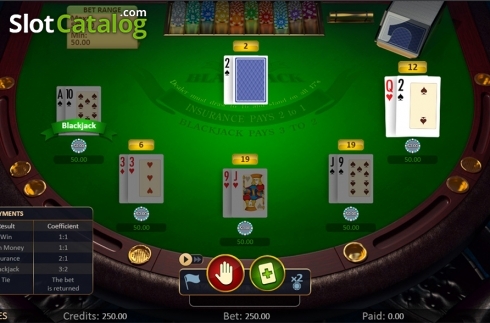 Скрин3. BlackJack (Playson) слот