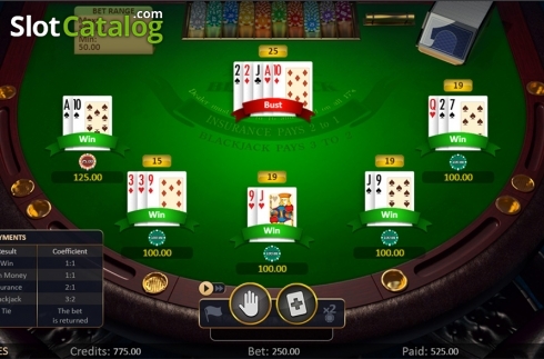 Скрин4. BlackJack (Playson) слот