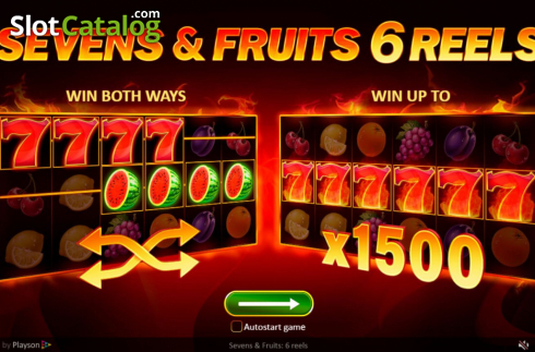 Скрин2. Sevens and Fruits: 6 Reels слот