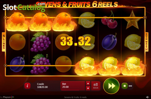 Скрин7. Sevens and Fruits: 6 Reels слот