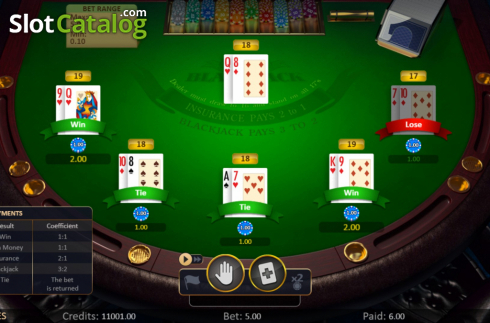 Скрин3. Blackjack Low (Playson) слот