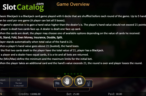 Скрин5. Blackjack Low (Playson) слот
