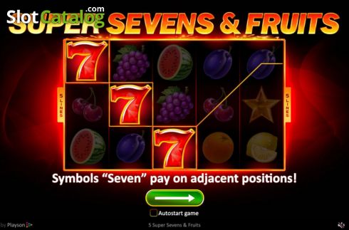 Скрин2. 5 Super Sevens & Fruits слот