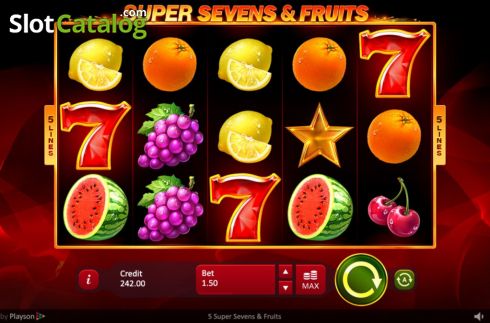 Скрин3. 5 Super Sevens & Fruits слот