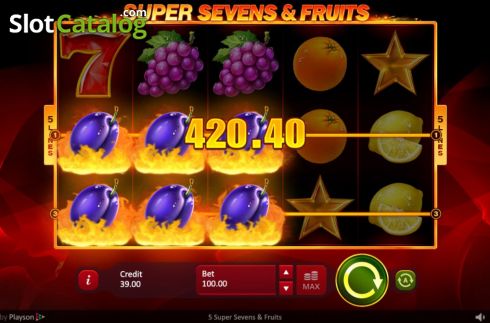 Скрин4. 5 Super Sevens & Fruits слот