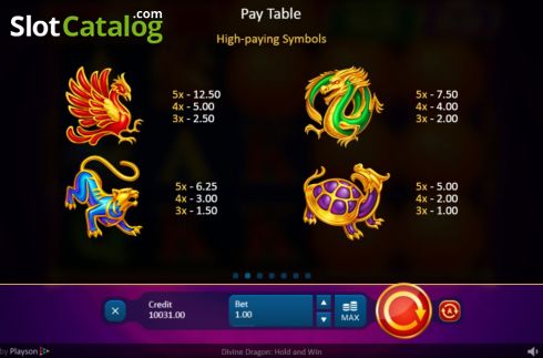 Скрин9. Divine Dragon: Hold and Win слот