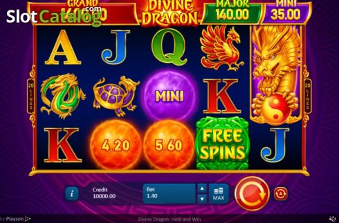 Скрин2. Divine Dragon: Hold and Win слот