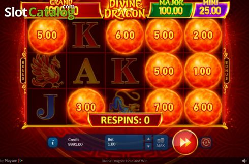 Скрин6. Divine Dragon: Hold and Win слот