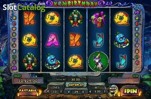 Скрин2. Zombirthday слот
