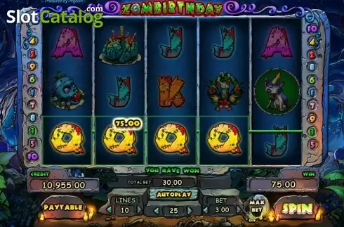 Скрин3. Zombirthday слот