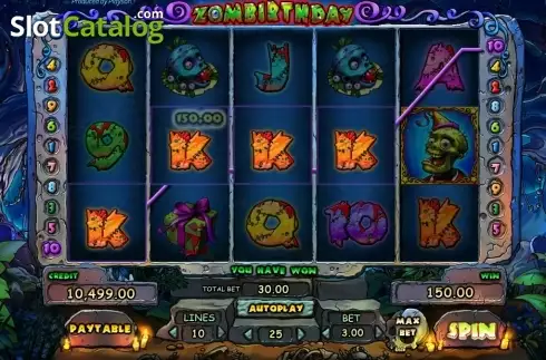 Скрин5. Zombirthday слот