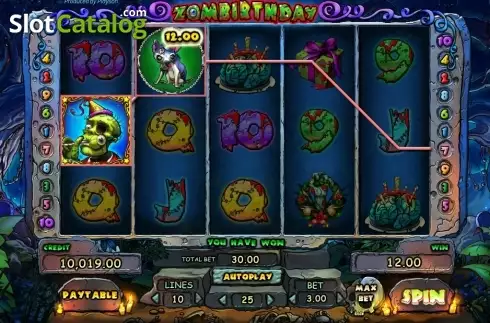 Скрин8. Zombirthday слот