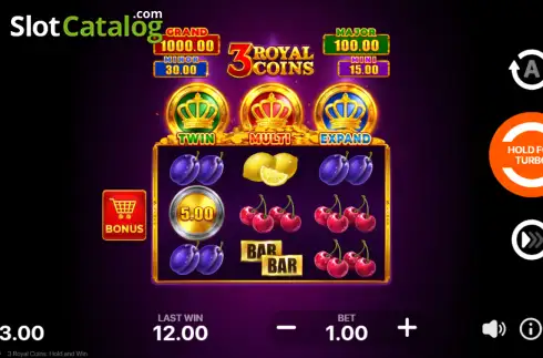 Скрин2. 3 Royal Coins: Hold and Win слот