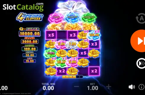 Скрин3. 4 Supercharged Clovers: Hold and Win слот