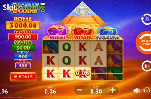 Скрин3. 4 Scarab Coins слот