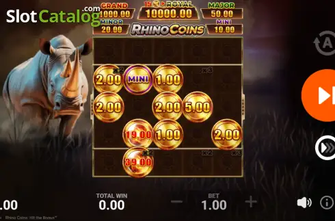 Скрин3. Rhino Coins: Hit the Bonus слот