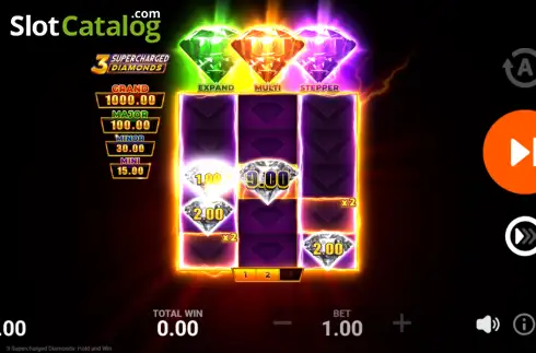 Скрин3. 3 Supercharged Diamonds слот