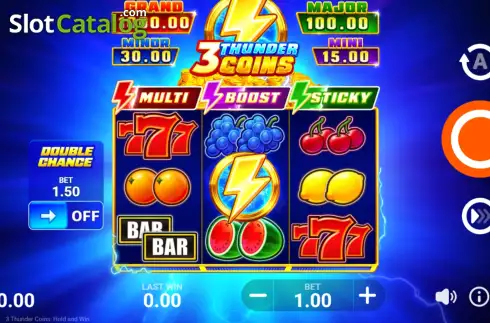 Скрин2. 3 Thunder Coins: Hold and Win слот
