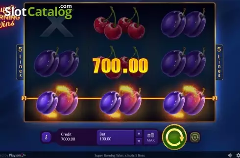Скрин4. Super Burning Wins: classic 5 lines слот