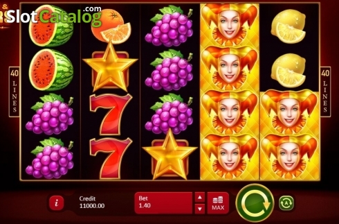 Скрин2. Fruits and Jokers: 40 lines слот