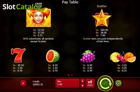 Скрин4. Fruits and Jokers: 40 lines слот