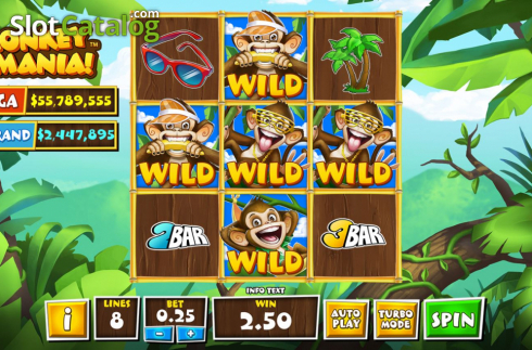 Скрин2. Monkey Mania (Playtech Origins) слот