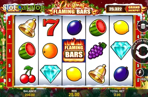 Скрин2. Flaming Bars Christmas слот