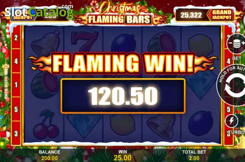 Скрин3. Flaming Bars Christmas слот