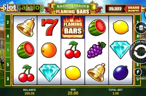 Скрин3. Flaming Bars Racing Tracks слот