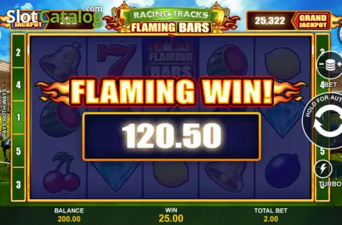 Скрин4. Flaming Bars Racing Tracks слот