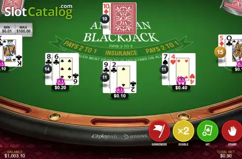 Скрин2. American Blackjack (Playtech Origins) слот