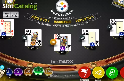 Скрин2. Steelers Blackjack слот