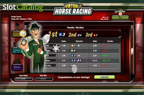 Скрин3. Virtual! Horse Racing слот