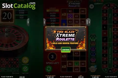 Скрин2. Xtreme Fire Blaze Roulette слот