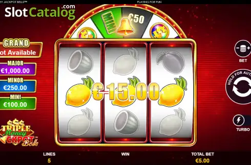 Скрин3. Triple Money Jackpot Bells слот