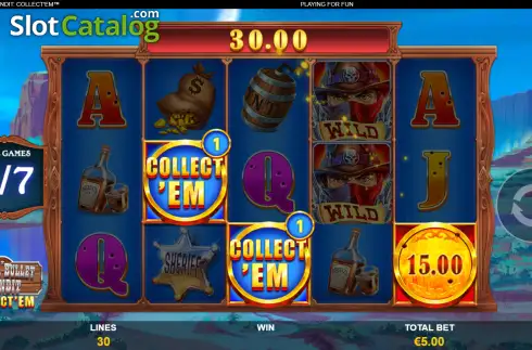 Скрин2. Silver Bullet Bandit Collect' Em слот