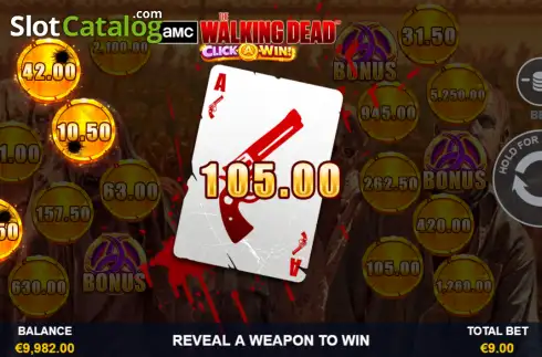 Скрин3. Walking Dead Click & Win слот