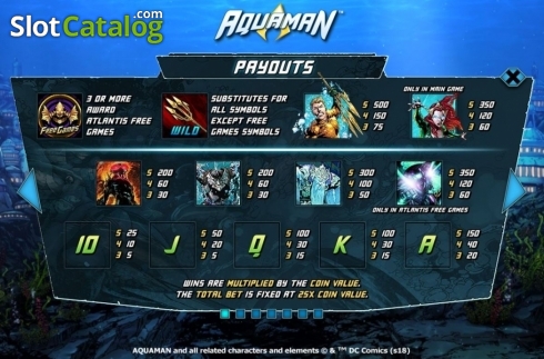 Скрин5. Aquaman слот