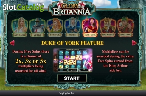 Скрин6. Glory and Britannia слот