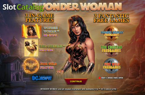 Скрин2. Wonder Woman (Playtech) слот
