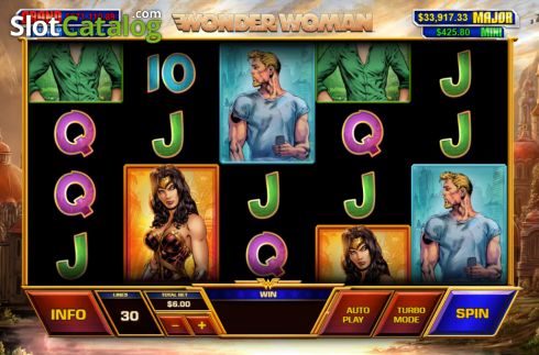 Скрин3. Wonder Woman (Playtech) слот