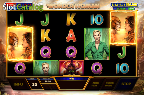 Скрин9. Wonder Woman (Playtech) слот