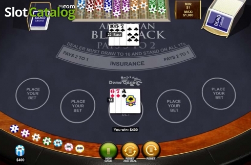 Скрин4. American Blackjack (Playtech) слот