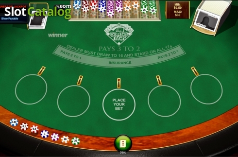 Скрин2. Blackjack Progressive (Playtech) слот