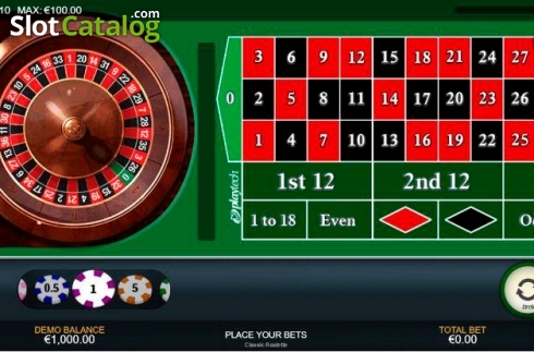 Скрин3. Classic Roulette (Playtech) слот