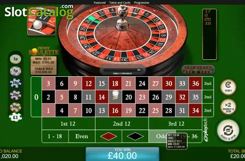 Скрин7. Penny Roulette слот