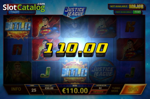 Скрин7. Justice League Comic слот