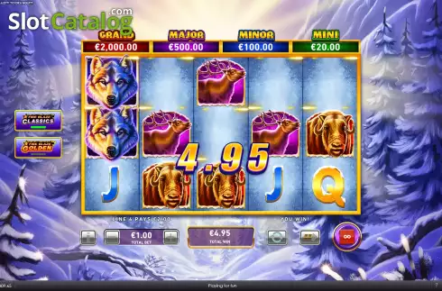 Скрин4. Fire Blaze Golden: Tundra Wolf слот