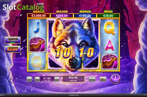 Скрин6. Fire Blaze Golden: Tundra Wolf слот