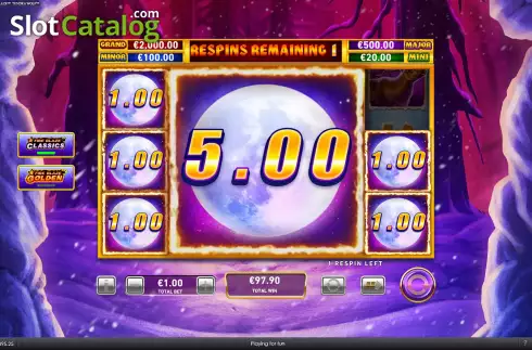 Скрин7. Fire Blaze Golden: Tundra Wolf слот